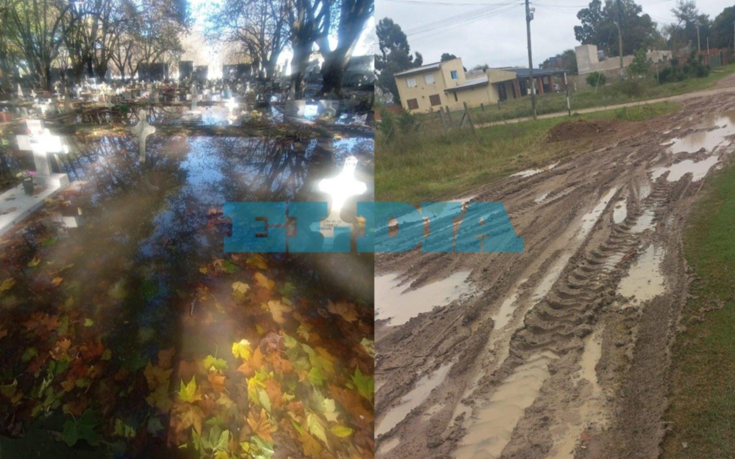 Salió el Sol pero el barro quedó: el Cementerio de La Plata bajo agua y vecinos sin poder salir de sus casas